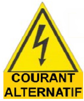 Plaque RIGIDE PVC "COURANT ALTERNATIF" 5x5 cms