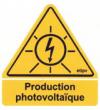 Etiquette adhésive "Production Photovoltaïque" 5x5 ou 10x10 cms