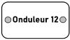 Etiquette PVC identif. "Onduleur 12"    - 7x4 cms