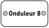 Etiquette PVC identif. "Onduleur 8"    - 7x4 cms