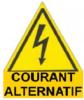 Plaque RIGIDE PVC "COURANT ALTERNATIF" 5x5 cms